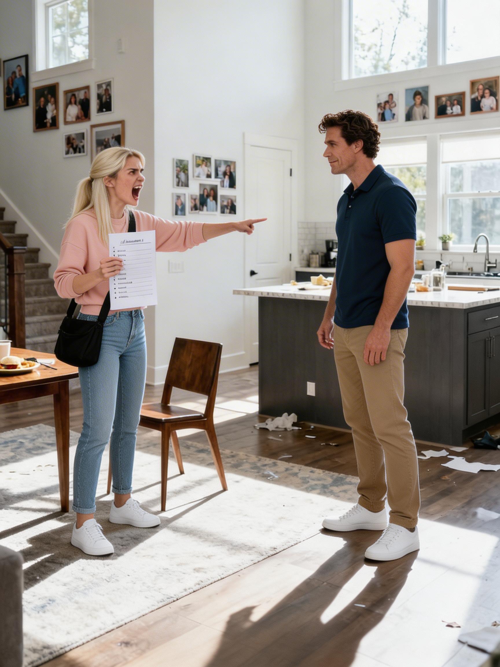 Podała mi listę obowiązków i powiedziała: „Zrób to, albo wyjdę”. Spojrzałem na nią i się uśmiechnąłem.