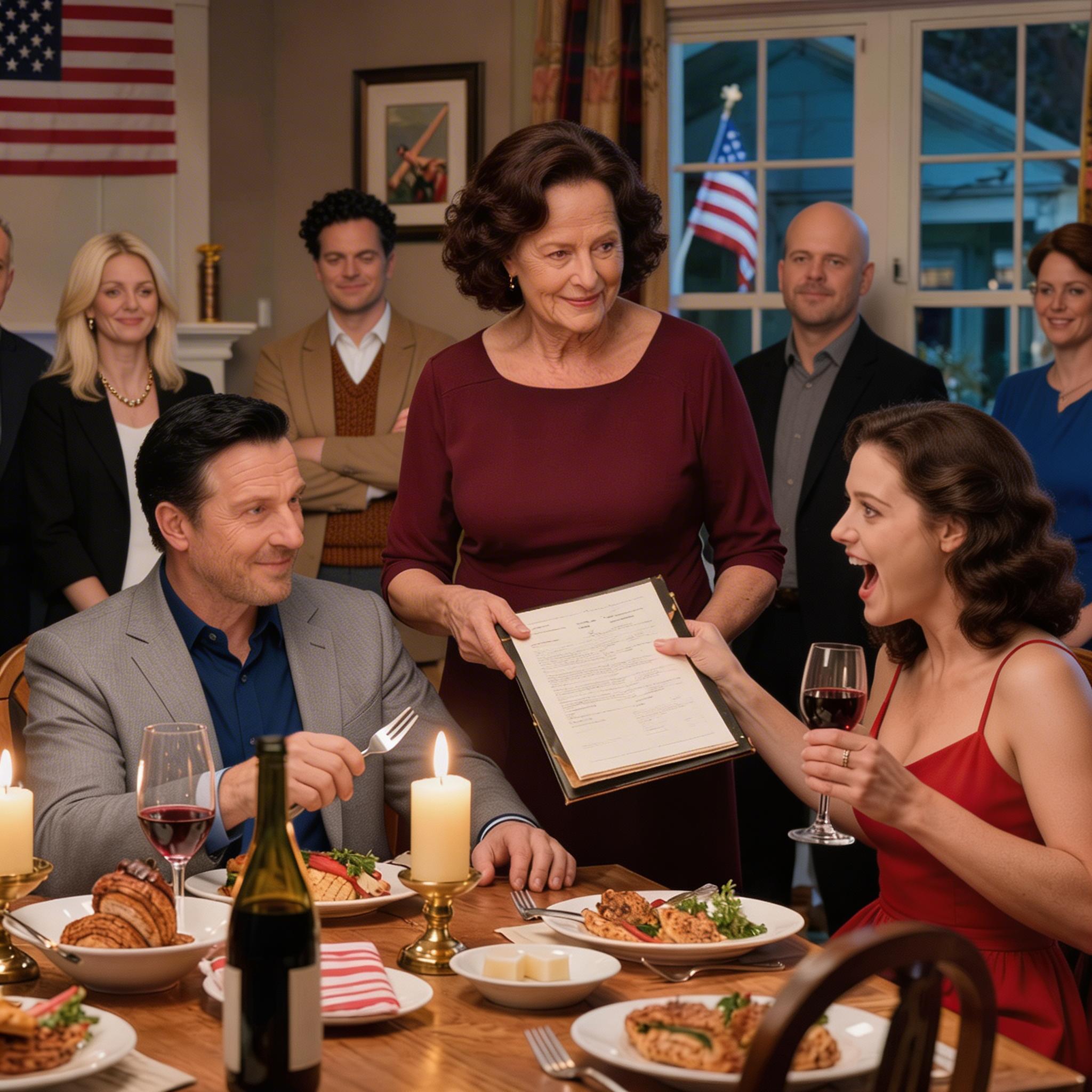 Podczas toastu o 21:30 moja synowa wyśmiała moje „bezrobocie” – więc spokojnie wyznałem, że akt własności jest na moje nazwisko i dałem im 30 dni na przeprowadzkę. To, co nastąpiło później, to nie tylko dramat rodzinny: ukryci klienci gotówkowi, brakujące konta, źle wysłany SMS i drugie małżeństwo, które wykrzywiło jej promienny uśmiech. Nie podniosłem głosu. Po prostu otworzyłem teczkę – i patrzyłem, jak jej świat się rozpada.