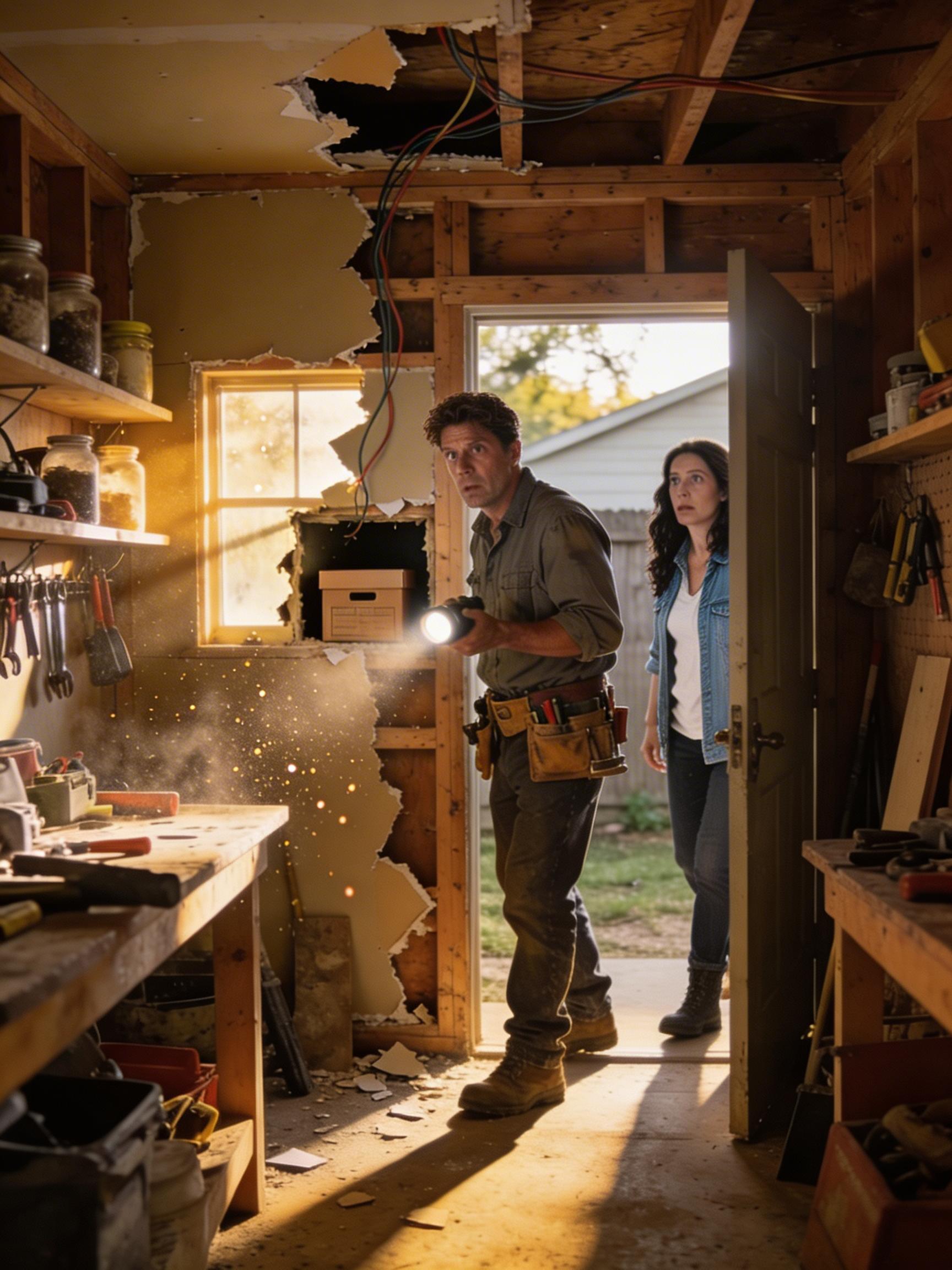 Rok po śmierci żony zatrudniłem elektryka, żeby przerobił jej stary warsztat. Kiedy zadzwonił i powiedział: „Proszę natychmiast wracać do domu. Znalazłem coś ukrytego w ścianie… ale proszę przyjść samemu”, pobiegłem. Kiedy tam dotarłem, zamarłem na widok tego, co zobaczyłem.